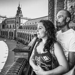 Fotos de pareja Sevilla Plaza de España