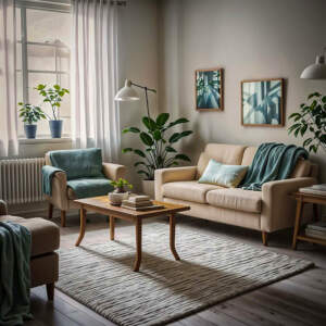 Casa salón acogedor imagen IA