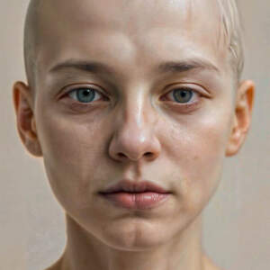 Pintura ilustración realista retrato cara rostro imagen IA