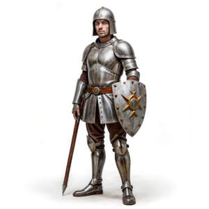 Soldado medieval imagen IA