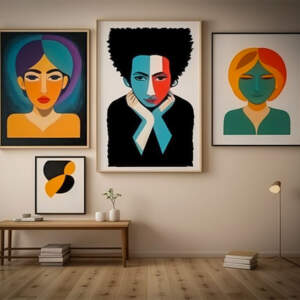 Cuadros abstractos hechos con inteligencia artificial